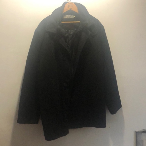 JOE JOSEPH ABBOUD pea coat Navy blue wool pea coat size large - Picture 1 of 4